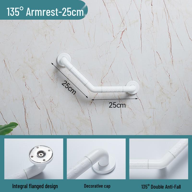 135° Anti-Slip Stainless Steel Bathroom Grab Bar for Elderly - Accessible Stair & Toilet Handrail
