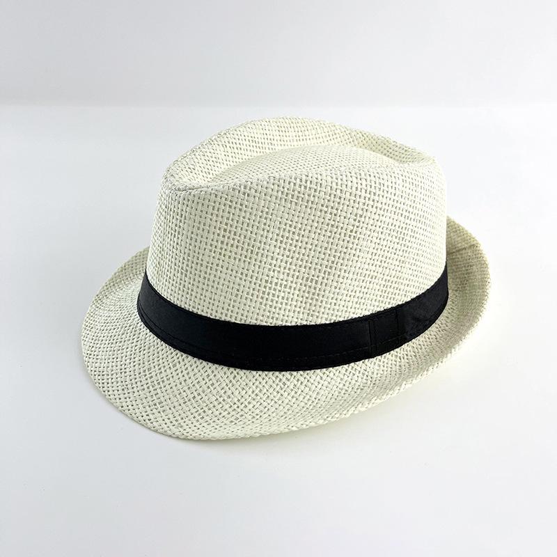 Sombrero Fedora de Primavera y Verano para Niños: Sombrero de Paja para Niños y Niñas, Protección Solar, Ropa de Viaje y Playa, Estilo Británico.
