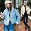 European Cuffs and Leather Lamb Wool Cotton Clothes Women's Winter New Thickened Stand-up Neck Warm Bread Clothes Jacket