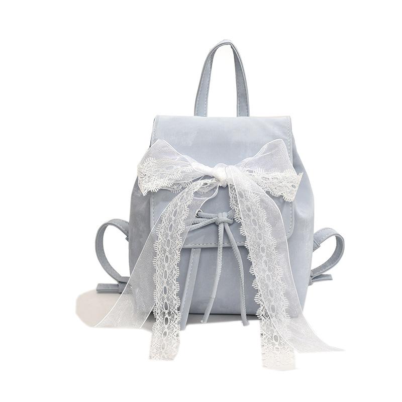 Bow Backpack Women's New Fashion Casual Small Backpack Travel Versatile Bag