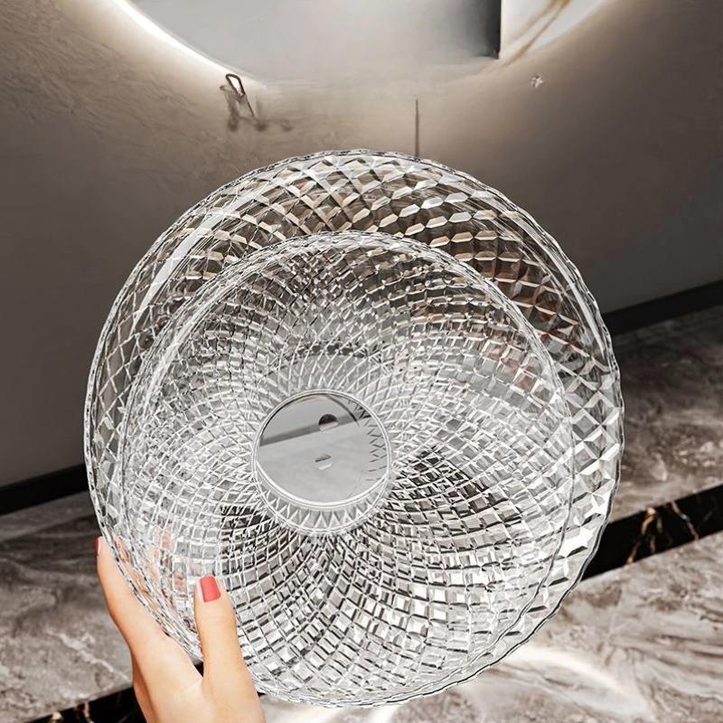 Exquisite Flower Shaped Transparent Fruit Plate Plastic Dessert Salad Tray Light Luxury Household Snack Plate