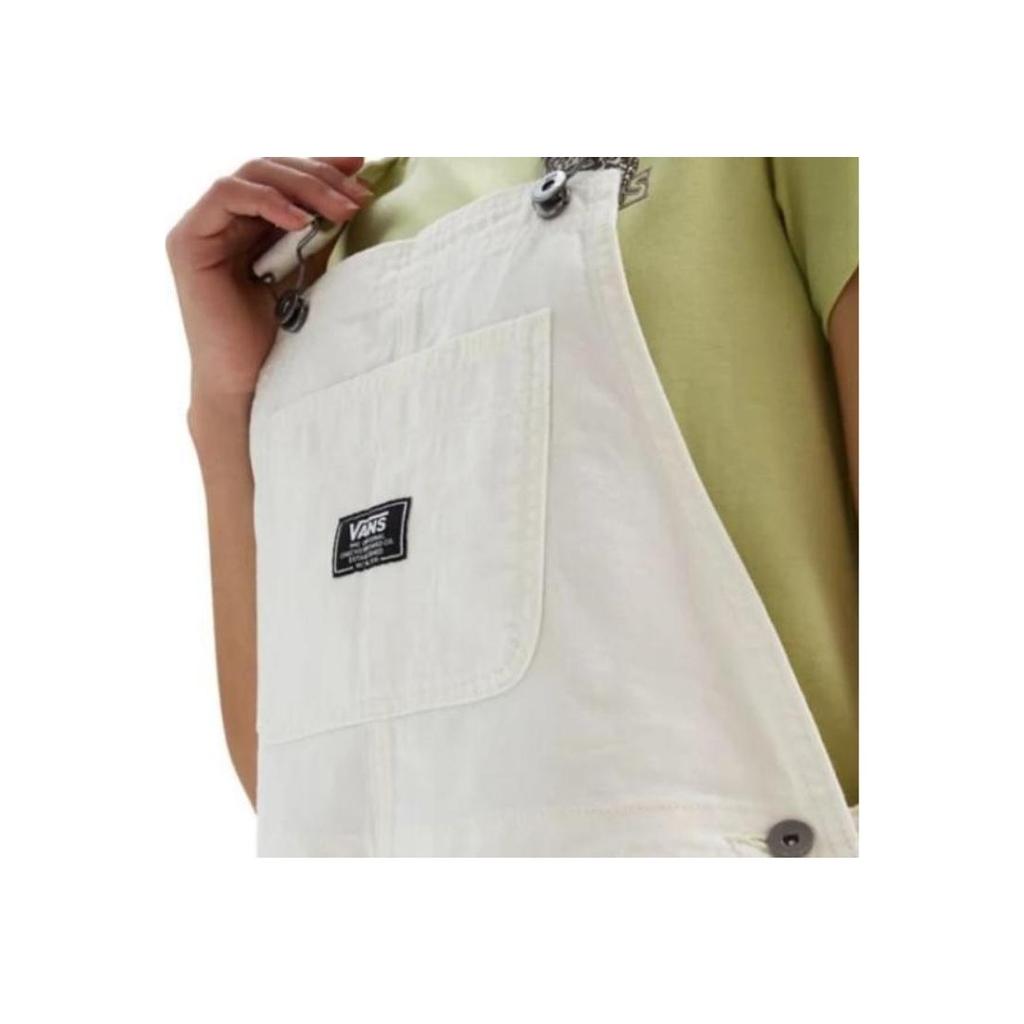 Vans Solid Color Logo Label Strap Overalls Women Overalls White VN0A5JHIFS8