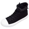 Women's 2025 Spring Velcro High-Top Canvas Shoes - Korean Style, Flat Bottom, Casual Sporty Design