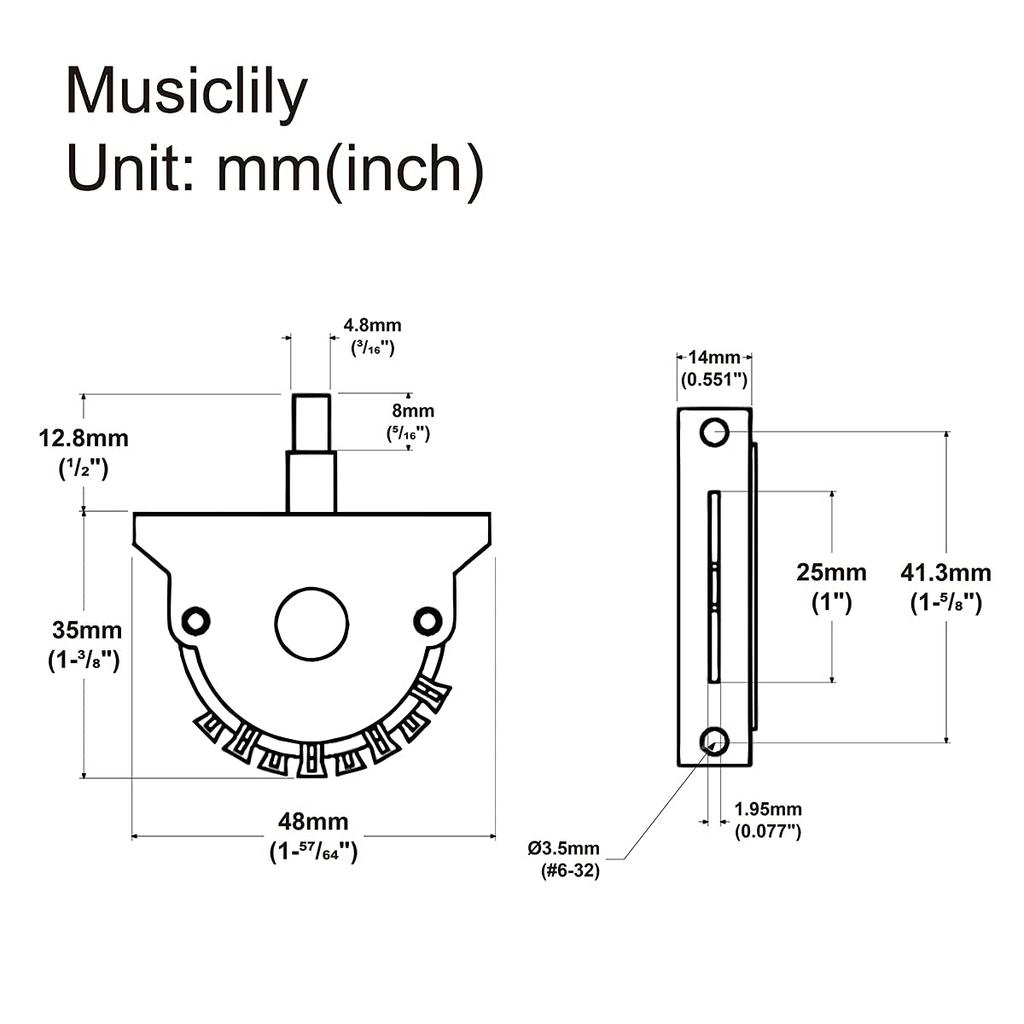 Oak-Grigsby 5-Way Switch for Strat ST-Style Electric Guitars