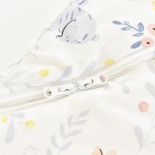 [MOMSMENU] Baby Winter Sleeper, 2.5TOG Thick, Prevents Colds While Sleeping, Long Sleeves with Removable Sleeves, 100% Cotton, Soft, Ages 2-4, White