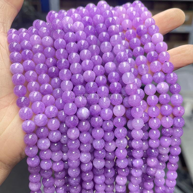 Natural Stone Sea Blue Chalcedony Beads Round Loose Spacer 6 8 10mm Pick Size For Jewelry Making Necklace Bracelet Accessory