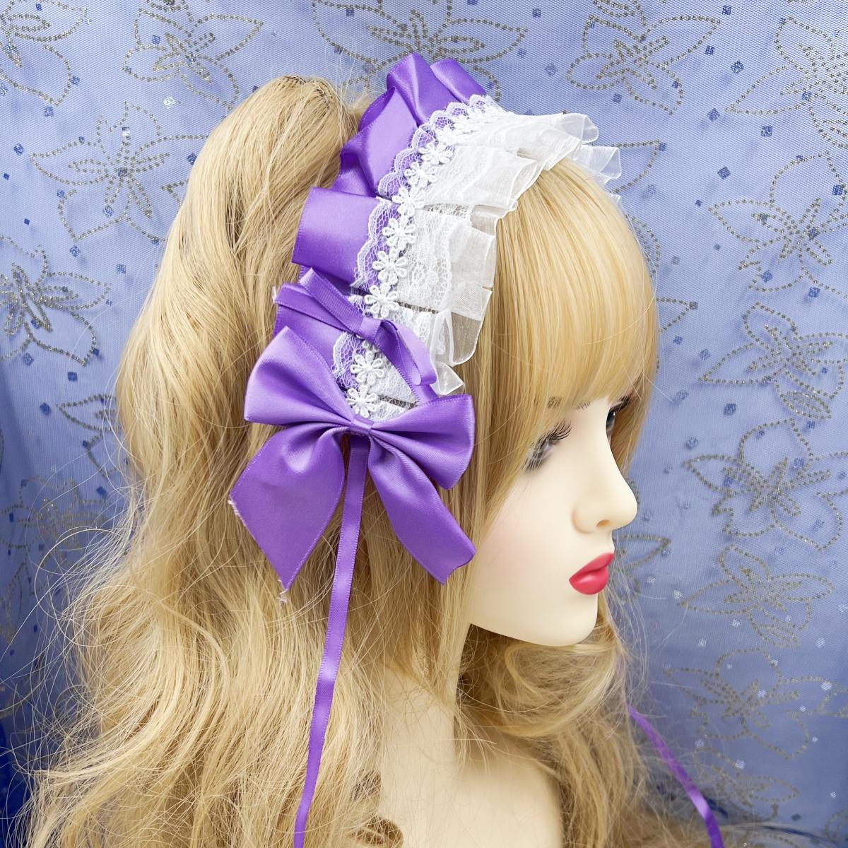 

2025 Lovely Sweet Hair Hoop Anime Maid Cosplay Headband Lolita Lace Flower Headwear Hair Accessory Hand Made Droppshing2027