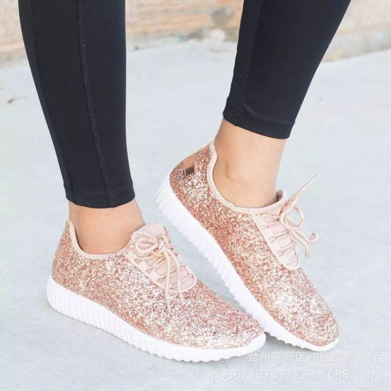 womens sequin trainers