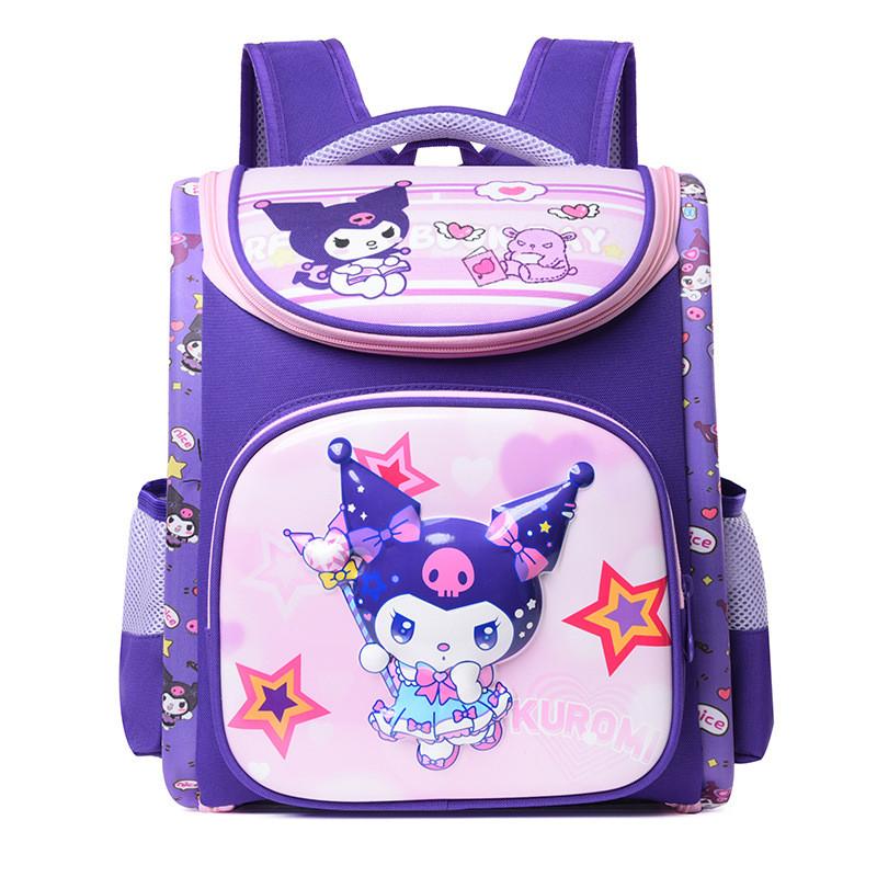 Spider Man Kuromi Stitch Angel Labubu Backpack With Durable Oxford Fabric For Preschool Kids