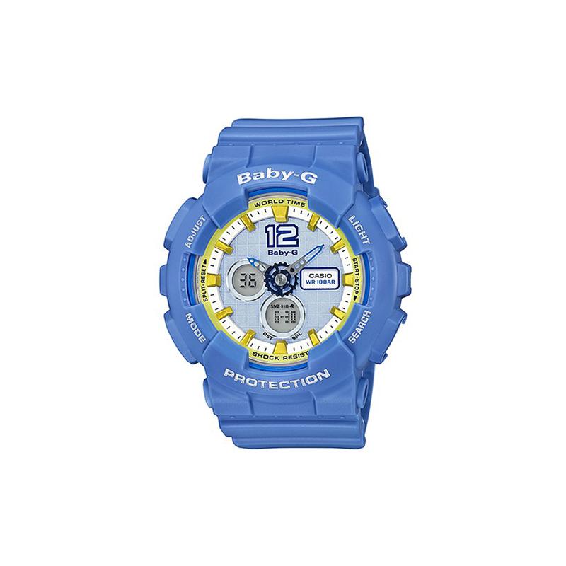 

Casio CASIOBABY-G Theme Series Large Dial Dual Display Multi-Function Quartz Movement Resin Strap Japanese and Korean Watch Women’s Watch BA-120-2B синий