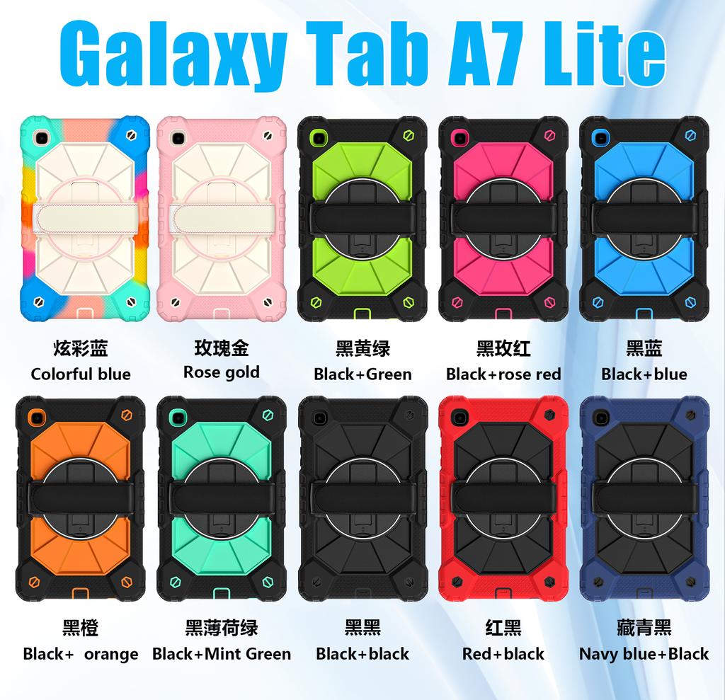 Protezione completa a 360 gradi! Custodia multifunzione per tablet per Samsung Galaxy Tab A7 Lite T220/T225 8.7