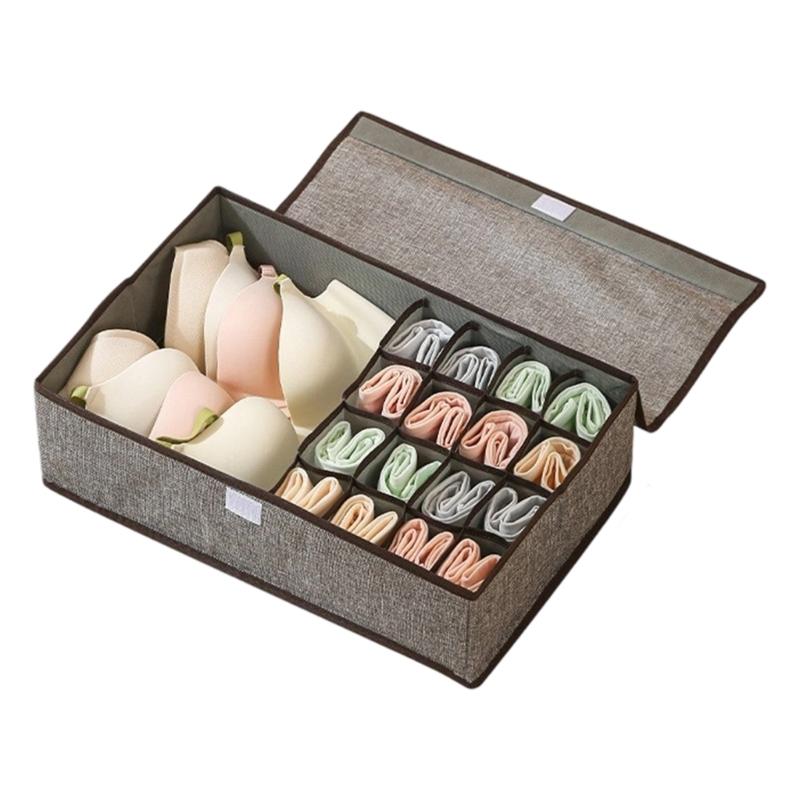 Premium Leinenähnlicher und Unterwäsche-Aufbewahrungsbehälter mit verstärkter Struktur für Räume