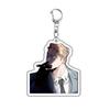 Hot Rose and Champagne Anime Acrylic Keychain Fashion Women Men Backpack Charm Car Accessories Keyring Creative Fans Gifts Toys