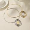 Gypsy Exaggerated Heavy Metal Torques Choker Necklace for Women Chunky Big Round Pendant Grunge Jewelry Steampunk Men New