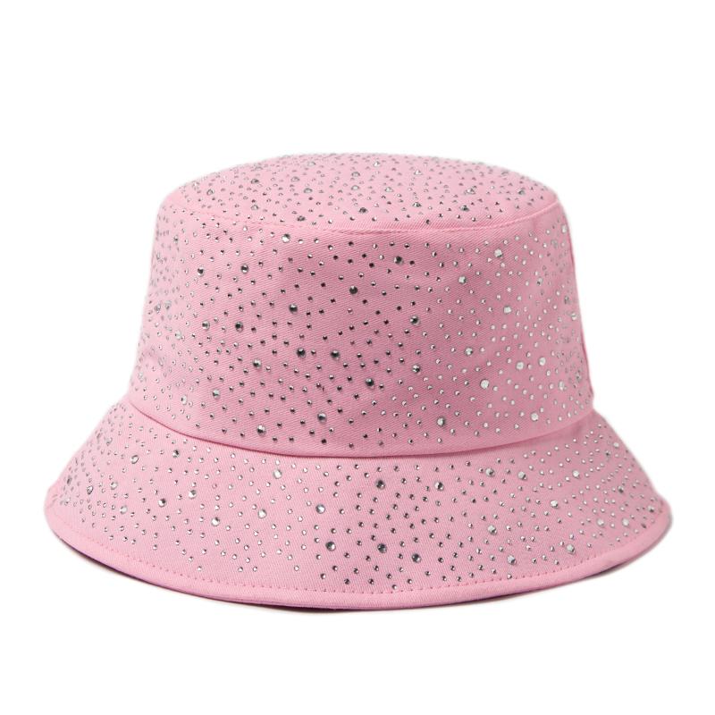 Nuovo Cappello a Secchiello Y2k Estivo Moda Donna Strass Cappellino Per Signore Visiera Cotone Cappelli Panama Casual Primavera Autunno Cappelli da Pescatore