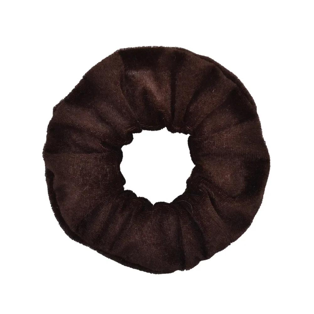 1 stuks Effen Kleuren Fluwelen Haar Scrunchies Dames Meisjes Paardenstaart Houder Hoofdband Elastische Haarbanden Haaraccessoires
