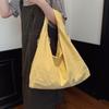 Zipper Canvas Shoulder Bag Cloth Versatile Commuting Handbag Simple Large Capacity Tote Bag  Women