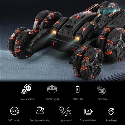 Remote Control Stunt Car for Kids Double Sided 2.4GHz Watch Remote Stunt Car 360 Degrees  Stunt Roll