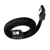 Thin SATA3.0 6GB/s Computer Cable 50cm Nylons Meshes Secure Lock Clip For Motherboards And Drive