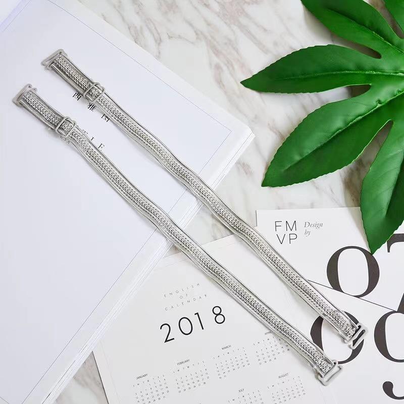 1pair  Casual Bra Straps Invisible Hollowed Lace Flower Double Shoulder Straps Antiskid Novel Bra Shoulder Strap