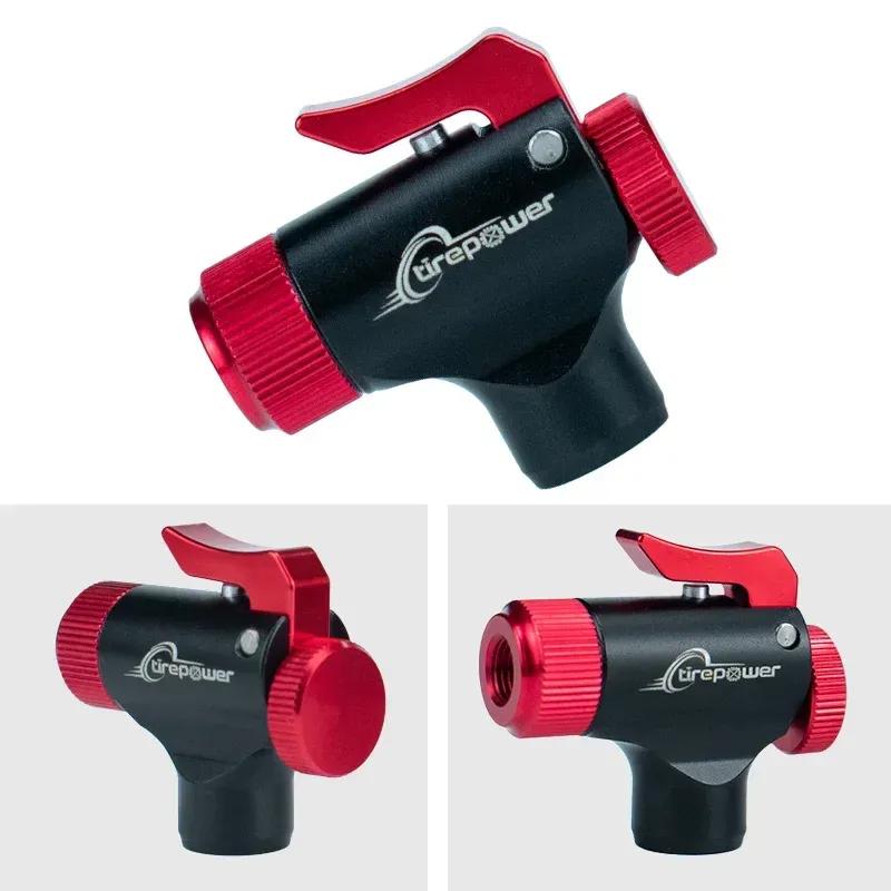 Ctrepower Portable Bicycle Air CO2 Pump Tire Inflator For Schrader & Presta Adapter MTB Road Bike Aluminum Alloy Automatic Pump