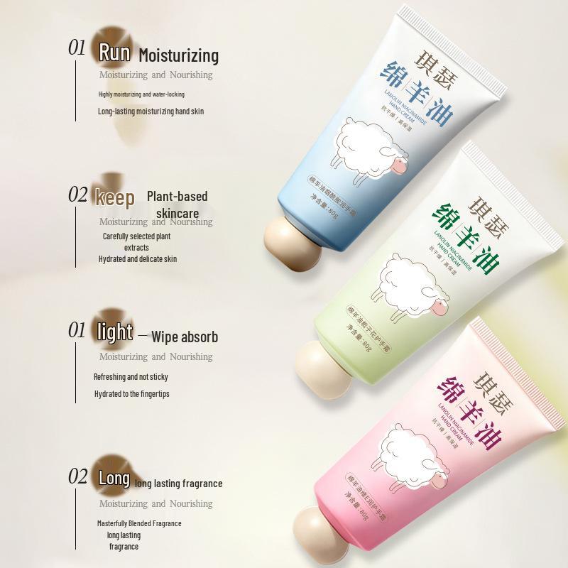 Qiser Lanolin Hand Cream: Hydrating, Nourishing, Moisturizing—Prevents Dryness & Cracking, Softens & Beautifies Skin.