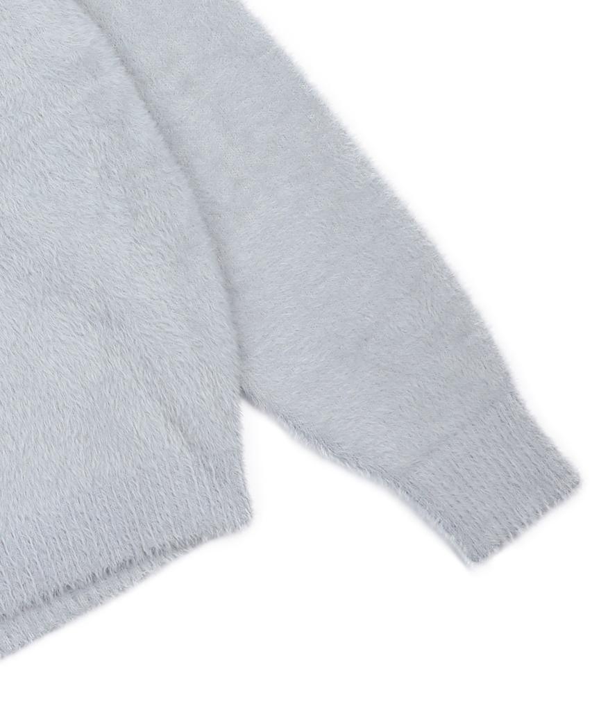 GLACK Gnt066 Laffin Hairy Pullover Knit (Gray)