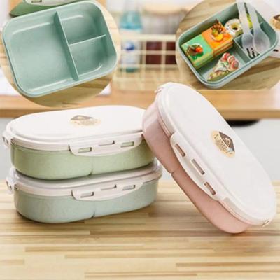 Portapranzo Bento Picnic Contenitore per Alimenti Frutta Scatola Portaoggetti con Forchetta Cucchiaio per Bambini Adulti