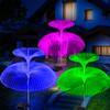 Luzes Solares de Caminho Duplas de Água-viva Decoração de Jardim LED Poste de Luz Impermeável para Exterior Quintal Gramado Pátio Lâmpada Solar para Gramado