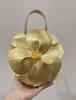 Französische Blütenblatt-Blumen-Handtasche - Frühlings-Tragetasche & Umhängetasche mit Kette für Damen