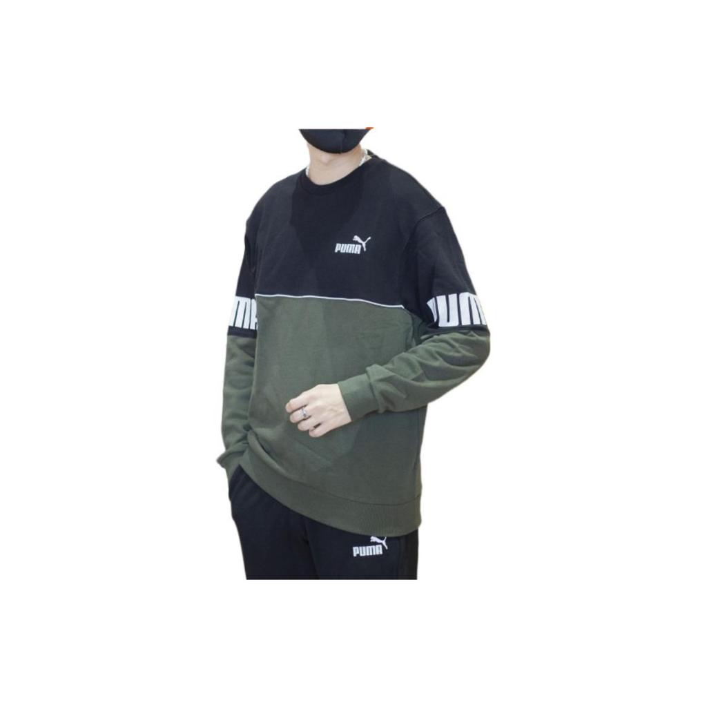 Puma Colorblock Logo Print Rundhals-Sweatshirt Herren Oberteile Mehrfarbig 673498-70