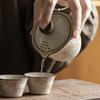 Mihuang Ru Kiln Quick Cup Powder Peach Spring Three Cups Square Package Ceramic Travel Kung Fu Tea Set Portable
