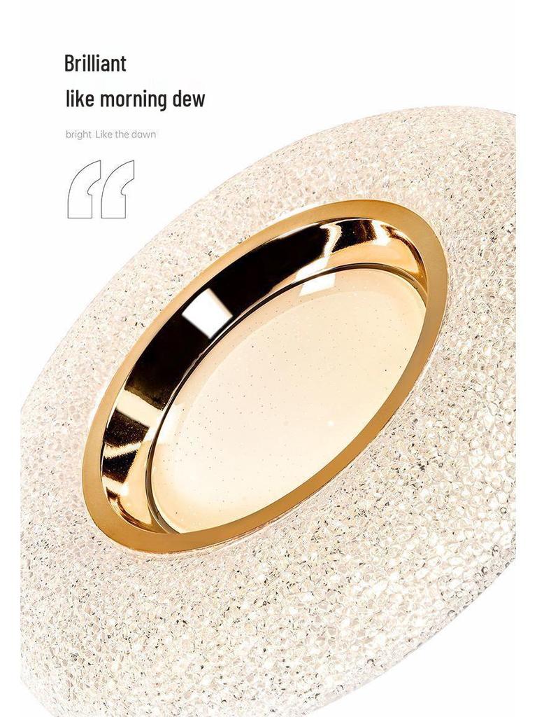 2025 Full Spectrum Super Bright LED Ceiling Light for Master Bedroom & Living Room - Modern Cream Style