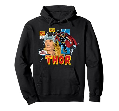 Marvel Comics Mighty Thor Retro Antique Style Comic Hoodie