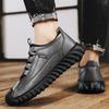 Leather kitchen non-slip autumn new lightweight outdoor casual lazy tide shoes