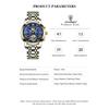 POEDAGAR Orologio da polso meccanico automatico di lusso Acciaio Inossidabile Tourbillon Orologio da uomo Impermeabile Luminoso Orologi da uomo da affari