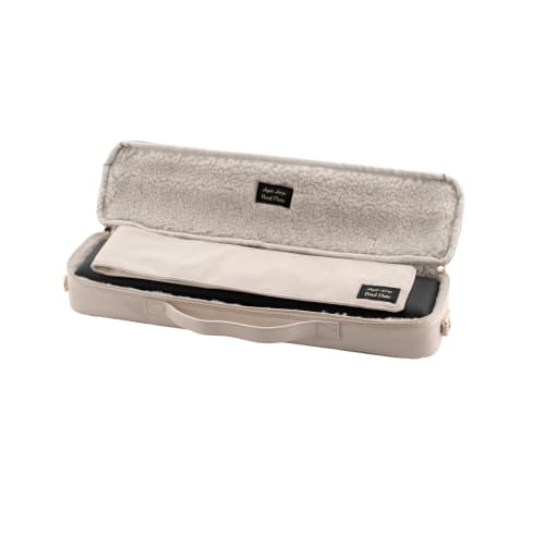 Pearl Flute X Legato Largo Collaboration Quilted Flute Case Cover Vol. 3 for C and H Foot Joints, Ivory, LL-FLCH2#IV