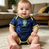 Weltmeisterschaft Brasilien Baby Fußball Krabbelanzug, Fußballtrikot Baby Strampler, Fußball Baby Krabbelanzug