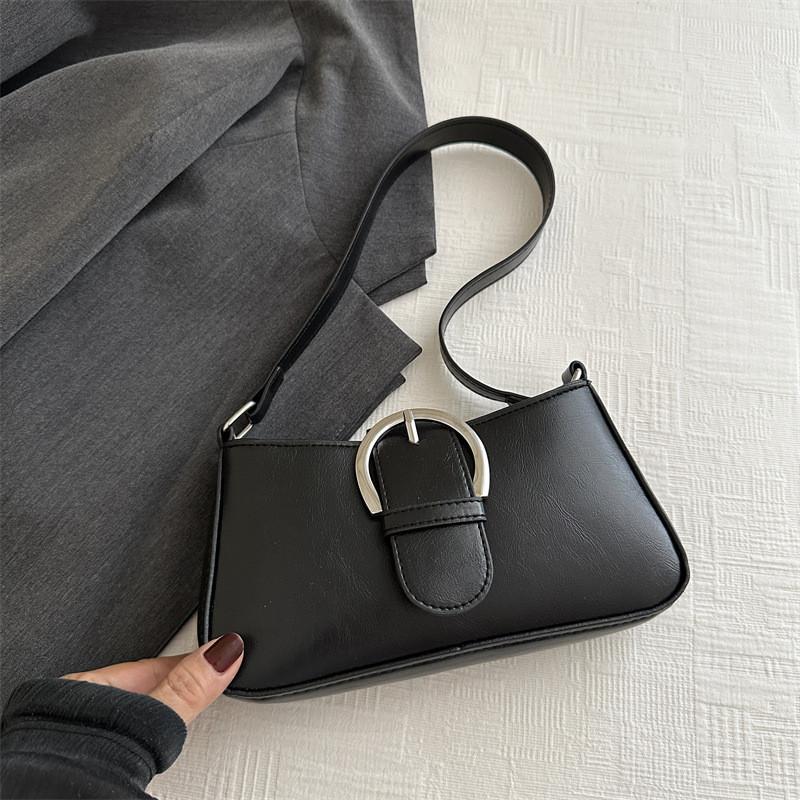 Modern 2024 Fashionable Pu Shoulder Bag Elegant Small Square Crossbody Bag чёрный