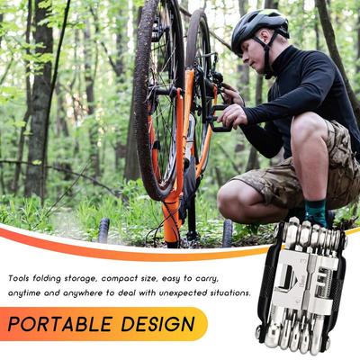 Bike Repair Tool Kit Compact Cycle Multitools Tire Levers Cycling Tool Chain Breaker With Hex Wrench Lightweight Motorcycle