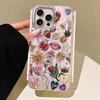 Retro Style Pink Face Sun Stars Women Girls Phone Case for iphone 16 15 14 7 8 Plus 13 11 12 Pro Max X XS XR SE 2022 Back Cover