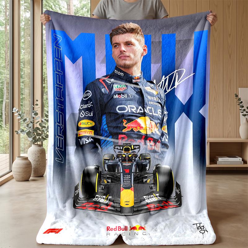 Max Verstappen Flanell Fleece Decke Gemütlich Warm Überwurfdecke für Sofa Bett Reise Ganzjahresgebrauch