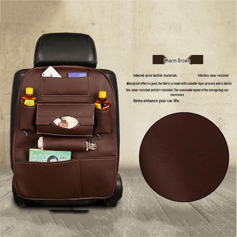 Waterproof Leather Car Seat Back Storage Pocket