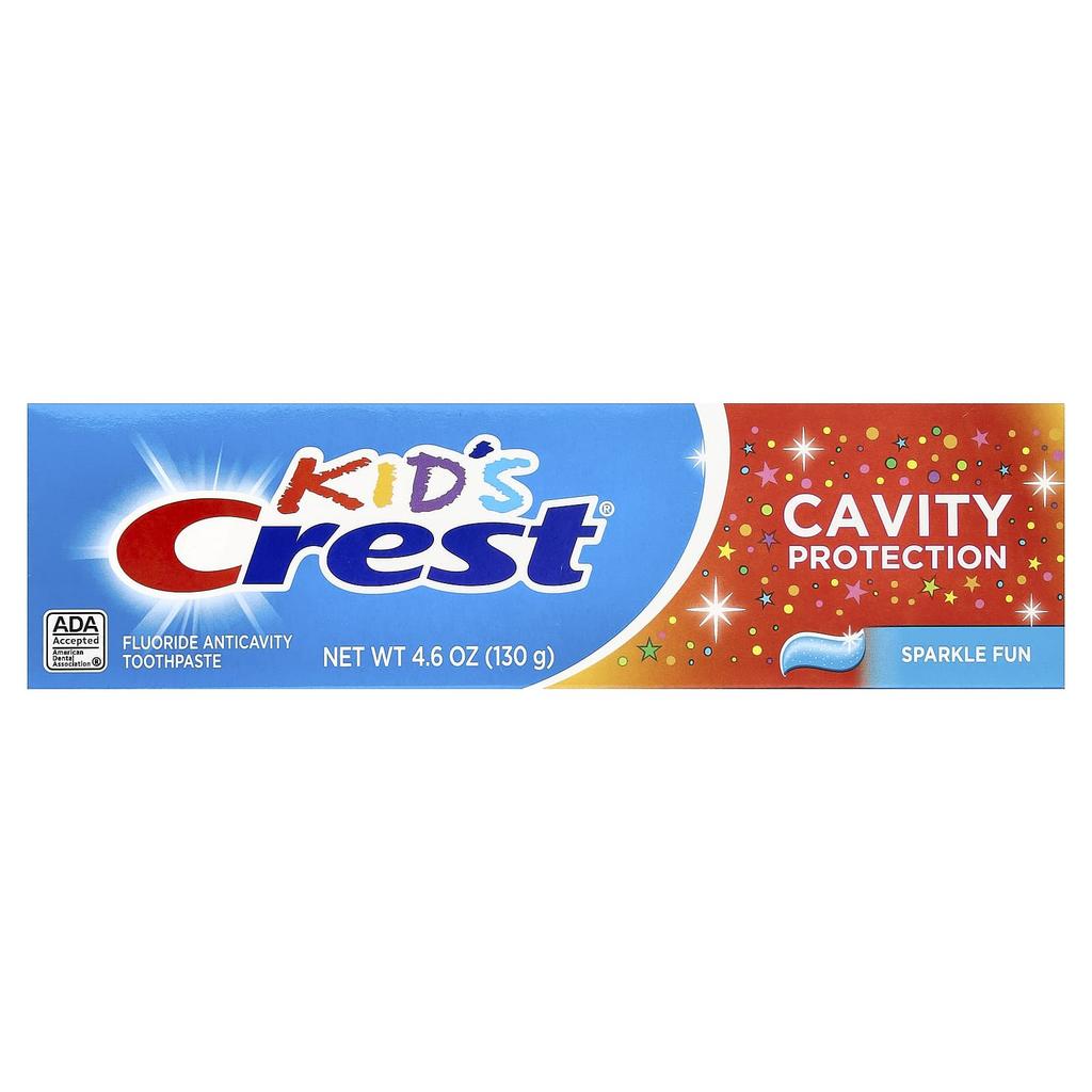 Kids, Fluoride Cavity Prevention Toothpaste, Sparkle Fun, 130G(4.6Oz)