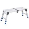 Folding Work Platform, Adjustable Height 360-508 Mm, 226.8 Kg Capacity Aluminum Step Stool, Heavy Duty Non-Slip Platform Ladder, Portable Work Bench
