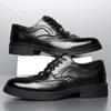 Mode Herren Klassische Oxfords Schuhe Retro Brogues Herren Schnürschuhe Business Lederschuhe Formelle Büro Flats Herren Hochzeitsparty Oxford Schuhe