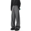 Gray Cleanfit Pants Men's Spring and Autumn Loose Suit Pants Straight Wide Leg Drape Casual Pants