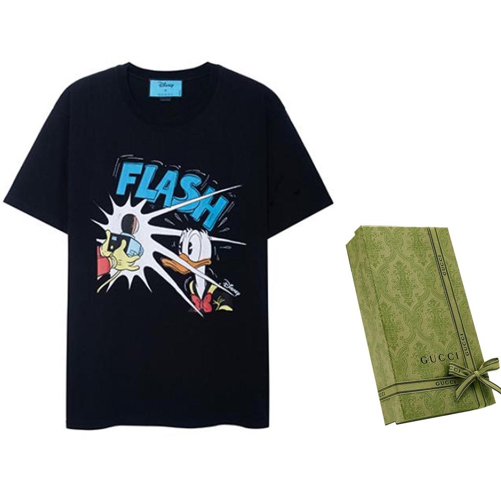 Gucci x Disney Donald Duck Print T-Shirt 'Black/Multicolor' Men's 548334-XJDAF-1082