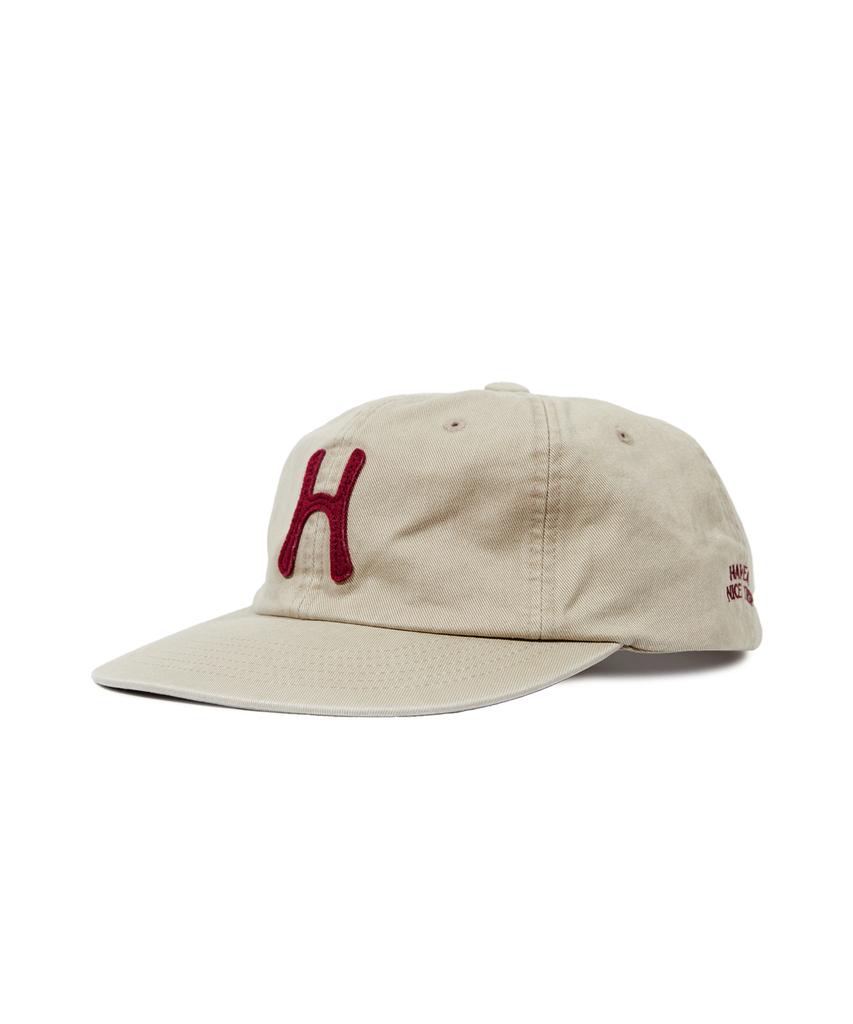 HELLO SUNRISE H Logo Cotton Relaxed Fit 6Panel Cap_Beige