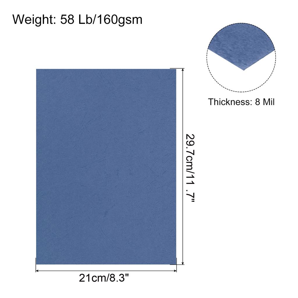 50/100pcs A4 Letter Size Leather Textured Grain Paper Un-Punched Presentation Binding Covers for Business Reports 8.5x11"